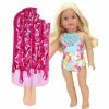 TeamsonUS Kids Sophia's Bathing Suit And Popsicle Pool Float Set For 18" Dolls