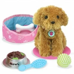 TeamsonUS Kids Sophia's Plush Puppy And Accessories Set For 18" Dolls
