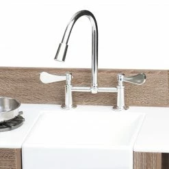 TeamsonUS New Teamson Kids Exclusive Little Chef Chelsea Modern Wooden Play Kitchen With Cookware Accessories, Cherry Grain