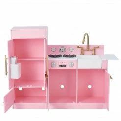 TeamsonUS Teamson Kids - Little Chef Chelsea Modern Play Kitchen - Pink / Gold