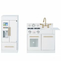 TeamsonUS Teamson Kids - Little Chef Chelsea Modern Play Kitchen - White / Gold