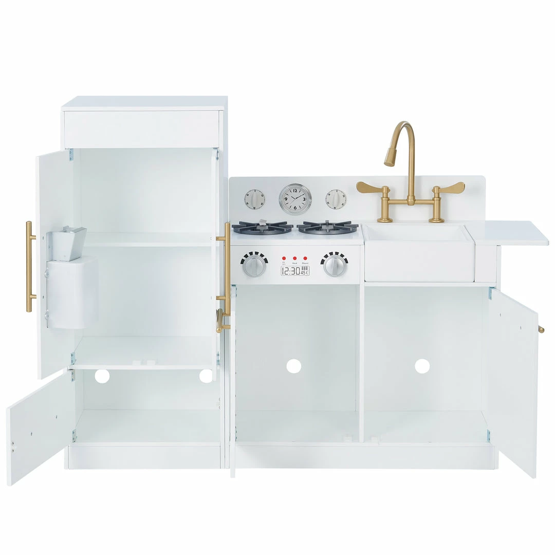 TeamsonUS Teamson Kids - Little Chef Chelsea Modern Play Kitchen - White / Gold