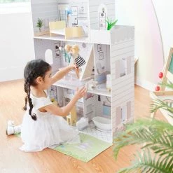 TeamsonUS Olivia's Little World Grand Dollhouse With Garden And Accessories For 12