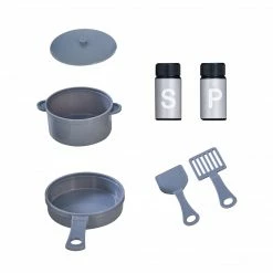 TeamsonUS New Teamson Kids Little Chef Santos Retro Wooden Kitchen Playset, Aqua/White