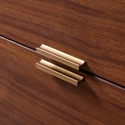 TeamsonUS Teamson Home Ashton Rectangular Wood Sideboard With Marble-Look Top And Metal Legs, Marble/Walnut