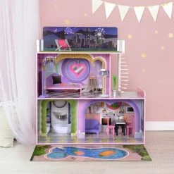 TeamsonUS Olivia's Little World Kids Wooden Dreamland Sunset 3-Level Dollhouse Set New