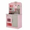 TeamsonUS Teamson Kids - Little Chef Florence Classic Play Kitchen - Pink / Grey