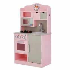 TeamsonUS Teamson Kids - Little Chef Florence Classic Play Kitchen - Pink / Grey