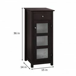 TeamsonUS Home Chesterfield Floor Cabinet, 1 Door And 1 Drawer