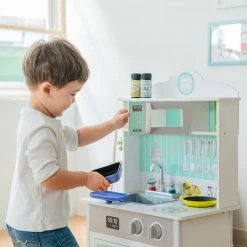 TeamsonUS Teamson Kids - Little Chef Madrid Classic Play Kitchen - Mint / Grey