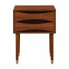TeamsonUS Teamson Home Dawson Modern Wooden Side Table With Storage, Walnut