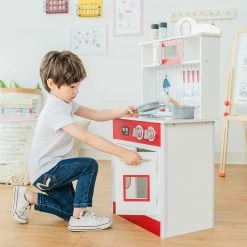 TeamsonUS Teamson Kids - Little Chef Madrid Classic Play Kitchen - Red / White