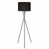 TeamsonUS Teamson Home Cara 62" Modern Metal Tripod Floor Lamp With Drum Shade, Black