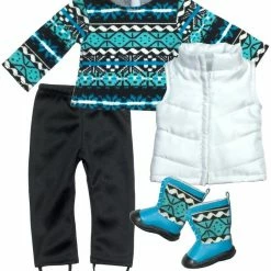 TeamsonUS New Sophia's Sweater, Leggings, Vest, And Boots Set For 18