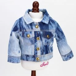 TeamsonUS Sophia's Acid Wash Style Jean Jacket For 18" Dolls, Blue Kids