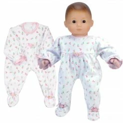 TeamsonUS Sophia's Floral Print PJ Outfit For 15'' Dolls, White/Pink Kids