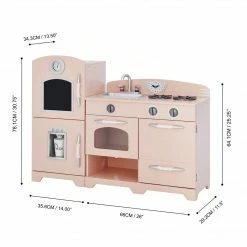 TeamsonUS Teamson Kids - Little Chef Fairfield Retro Play Kitchen - Pink