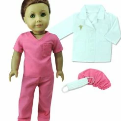 TeamsonUS Sophia's Doll Doctor Scrubs And Lab Coat Set For 18