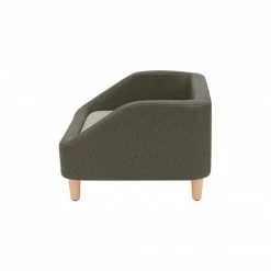 TeamsonUS Teamson Pets Bennett Linen Sofa Dog Bed For Small And Medium Dogs, Gray