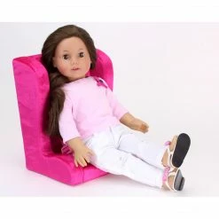 TeamsonUS Sophia's Plush Car Seat For 15'' To 18'' Dolls, Hot Pink Kids