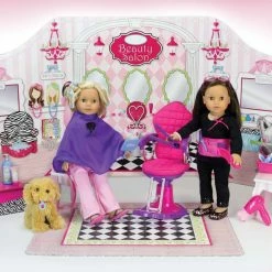 TeamsonUS Sophia's Salon Chair With Adjustable Height And Quilted Set For 18