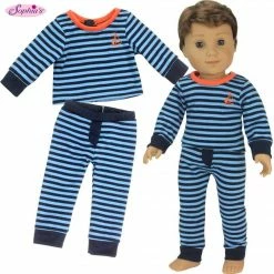 TeamsonUS Sophia's Pajama Shirt And Pants 2 Piece Set For 18