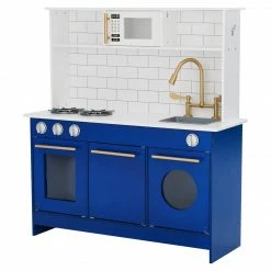TeamsonUS Teamson Kids - Little Chef Berlin Modern Play Kitchen - White / Blue