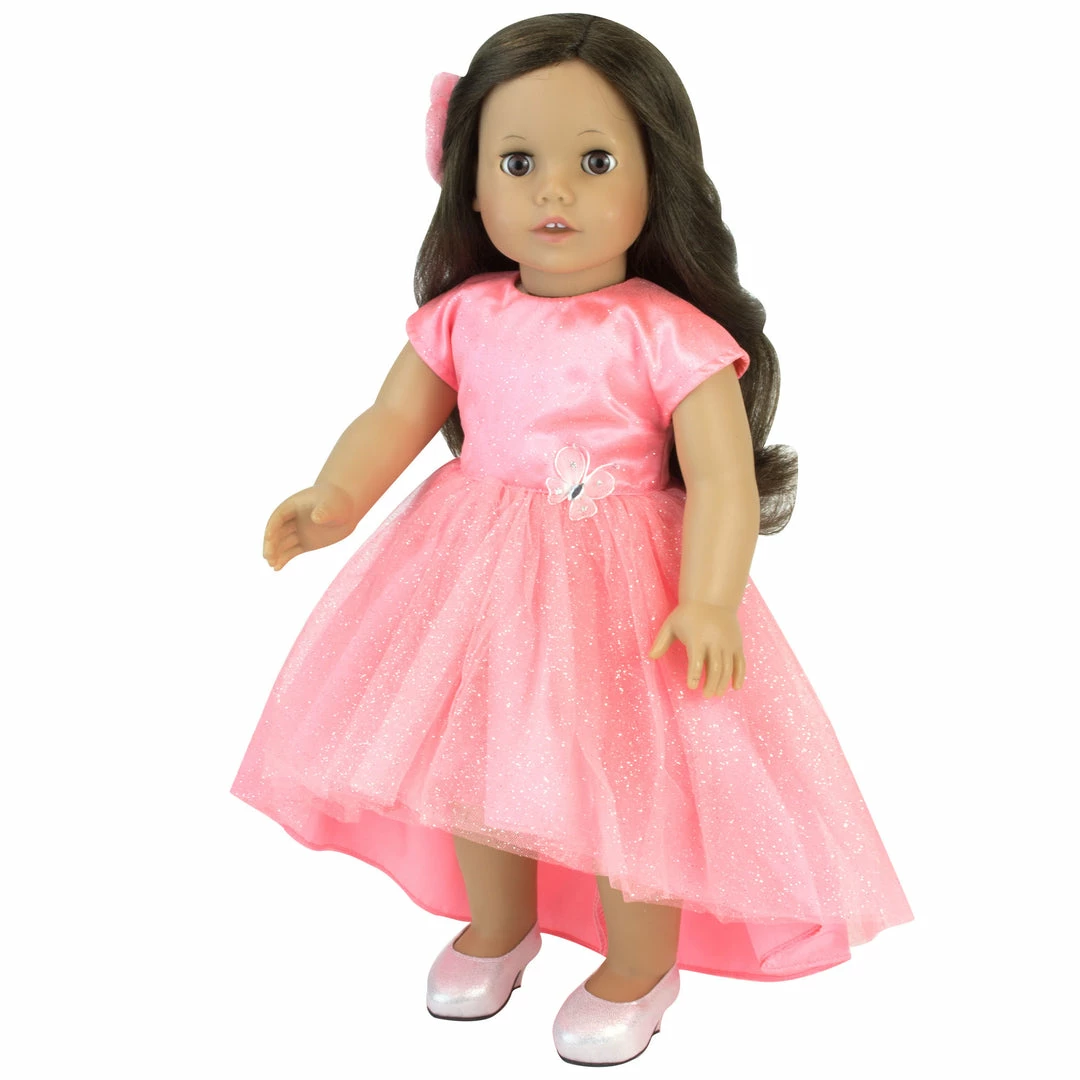 TeamsonUS Sophia's Sparkling Platform High Heels For 18" Dolls, Silver Kids