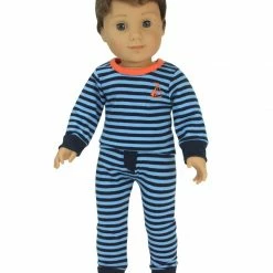 TeamsonUS Sophia's Pajama Shirt And Pants 2 Piece Set For 18" Boy Dolls Kids