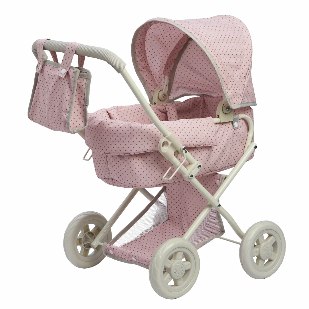 TeamsonUS Olivia's Little World Polka Dots Princess Deluxe Baby Doll Stroller, Pink Kids