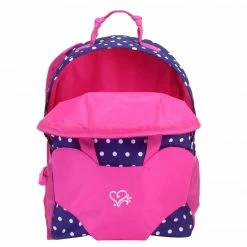TeamsonUS Sophia's Polka Dot Backpack Carrier To Fit 15'' & 18'' Dolls, Navy