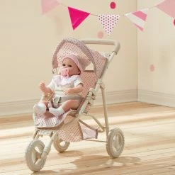 TeamsonUS Olivia's Little World Polka Dots Princess Baby Doll Jogging Stroller, Pink Kids