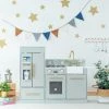 TeamsonUS Teamson Kids - Little Chef Chelsea Modern Play Kitchen - Silver Grey / Gold