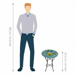 TeamsonUS Teamson Home 18 Inch Solar Glass Birdbath - Peacock