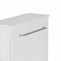 TeamsonUS Teamson Home Narrow Cabinet With Storage Drawers And Towel Bar 6.5