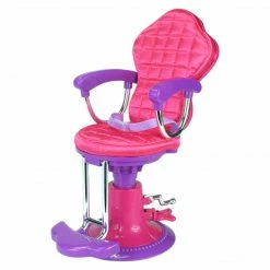 TeamsonUS Kids Sophia's Hair Styling Kit With Salon Chair Set For 18'' Dolls, Pink