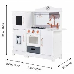 TeamsonUS Teamson Kids Little Chef Marseille Retro Play Kitchen, White