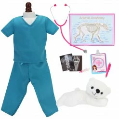 TeamsonUS New Sophia's 11 Piece Smithsonian Veterinarian Set For 18" Dolls, Multicolor
