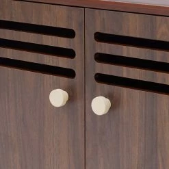 TeamsonUS Teamson Pets Robin Vented Wooden Cat Litter Box Enclosure Storage Bench, Mocha