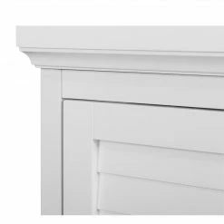 TeamsonUS Teamson Home Glancy Wooden Corner Wall Cabinet With Shutter Door, White