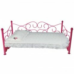 TeamsonUS Kids Sophia's 3 Piece Eyelet Bedding Set For 18" Dolls, White