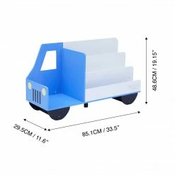 TeamsonUS Fantasy Fields Truck Wooden Display Bookcase, White/Blue