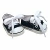 TeamsonUS Kids Sophia's Canvas Sneakers For 15" Dolls, Black