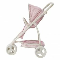 TeamsonUS Olivia's Little World Polka Dots Princess 2-in-1 Baby Doll Stroller, Pink