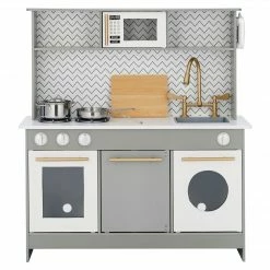 TeamsonUS Teamson Kids - Little Chef Berlin Modern Play Kitchen - Grey / White