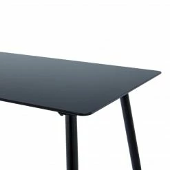 TeamsonUS Teamson Home Julianna 43 Inch Reflective Glass Dining Table Seats Up To 4, Black