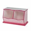 TeamsonUS Fantasy Fields Kids Painted Wooden Toy Storage Cubby With Fashion Giraffe Prints, Pink