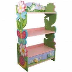TeamsonUS Fantasy Fields Magic Garden Wooden Bookshelf With Storage Drawers, Multicolor Kids