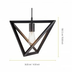 TeamsonUS Teamson Home Armonia Geometric Pendant Lamp, Black