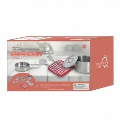 TeamsonUS Teamson Kids 11 Piece Little Chef Frankfurt Stainless Steel Cooking Accessory Set